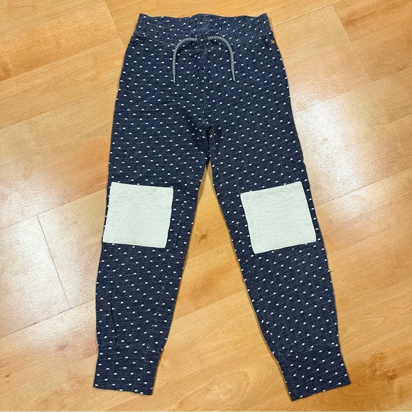 Matilda Jane Blue & White Patches & Polka Dots Cotton Joggers Girls Size 10 NWOT - Picture 3 of 7